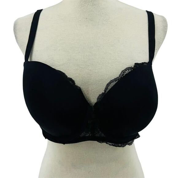 Torrid Black Smooth Cup Push Up Demi Bra 40C - Picture 2 of 9